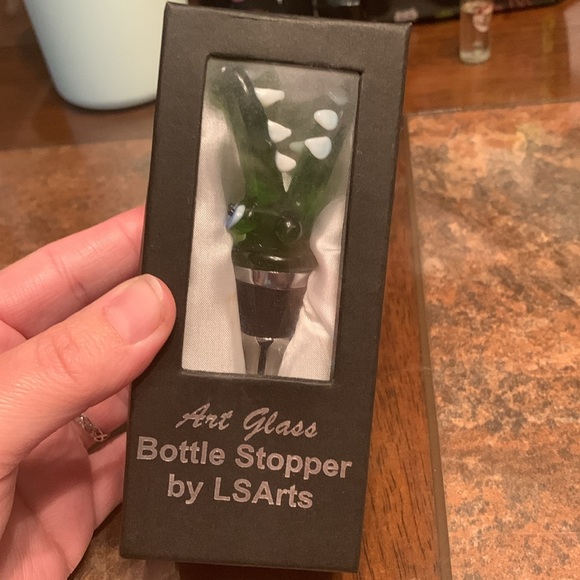 New hand blown glass alligator wine stopper - Picture 5 of 5